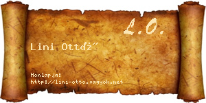 Lini Ottó névjegykártya